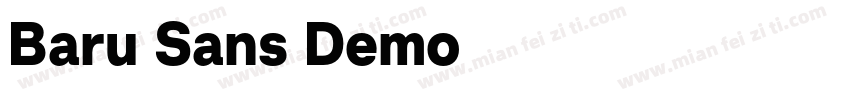 Baru Sans Demo字体转换